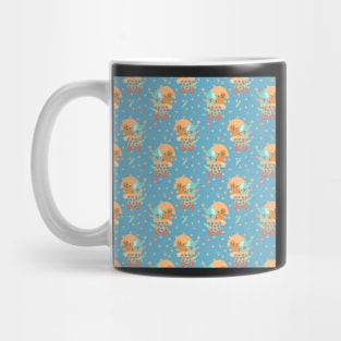 Soft toys in the night, turquoise Mug